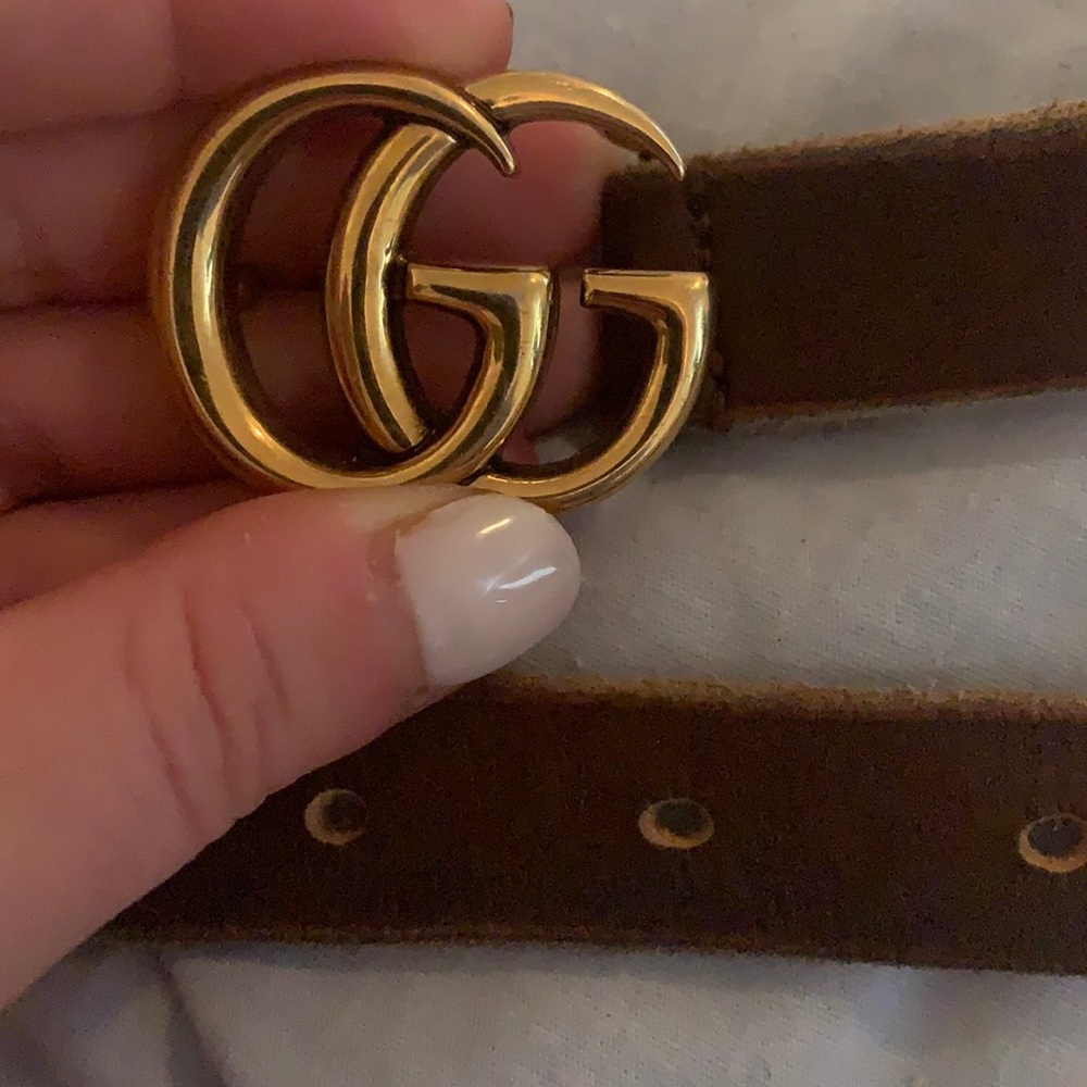 Authentic Gucci belt - brown leather